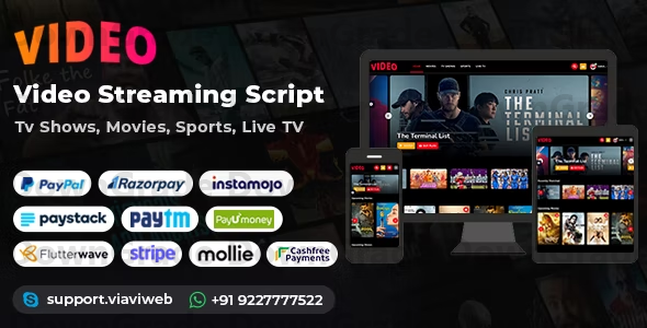 Video Streaming Portal (TV Shows, Movies, Sports, Videos Streaming, Live TV) v2.0