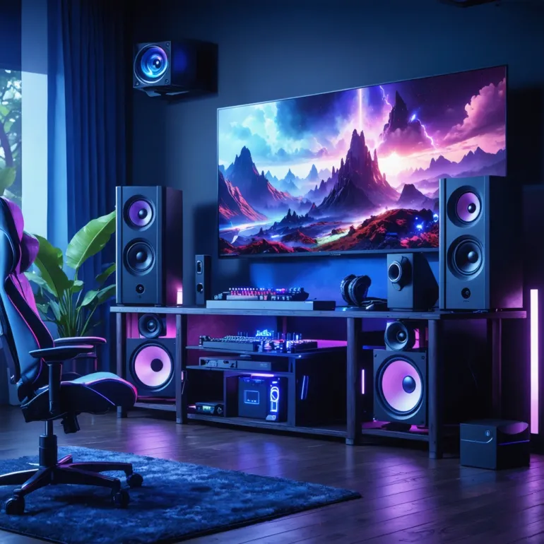 Gaming Speakers: Surround Sound Glory: Gaming speakers deliver immersive audio for epic battles and cinematic moments.