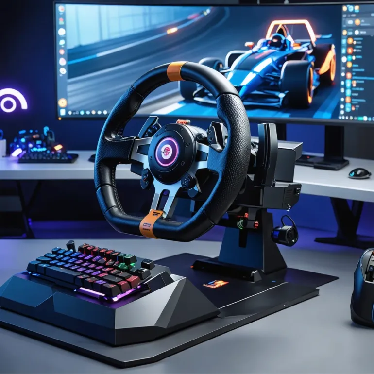 Gaming Steering Wheels: Realistic Control: PC steering wheels offer immersive racing with precise control and feedback.