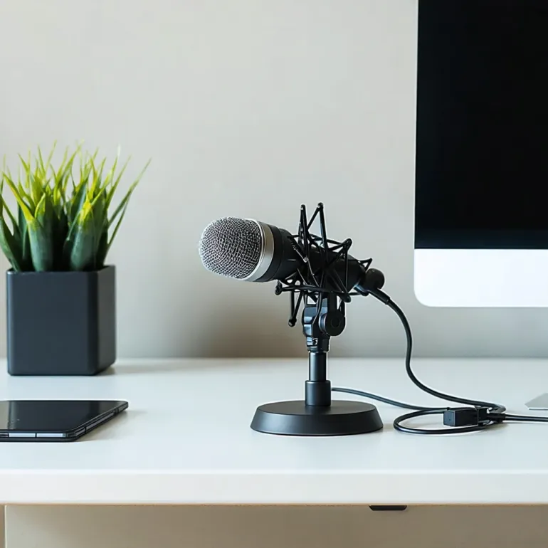 Desk Mics: Streaming Clarity: Desk mics provide professional audio quality for gaming streams and podcasts.